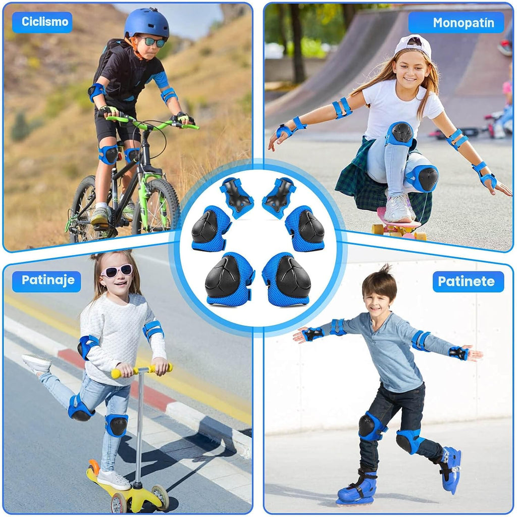 Wemfg - Juego de protección para niños, rodilleras para niños de 3...