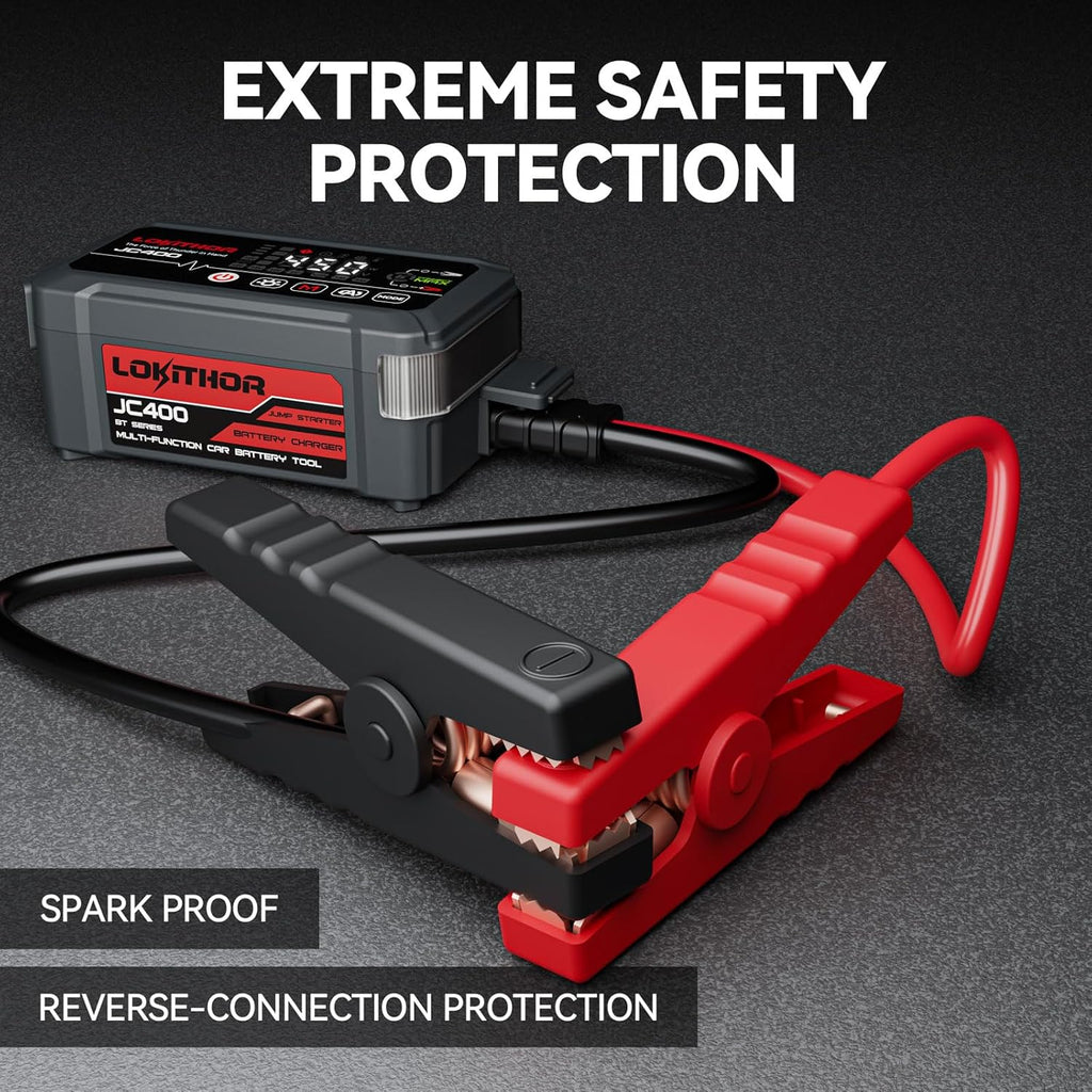LOKITHOR Cargador de batería de coche JC400 2A\/1A\/750mA 6\/12V y...