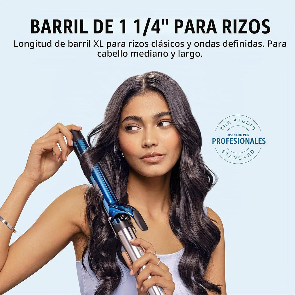 BabylissPRO Rizador profesional Nano Titanium con barril extendido\...