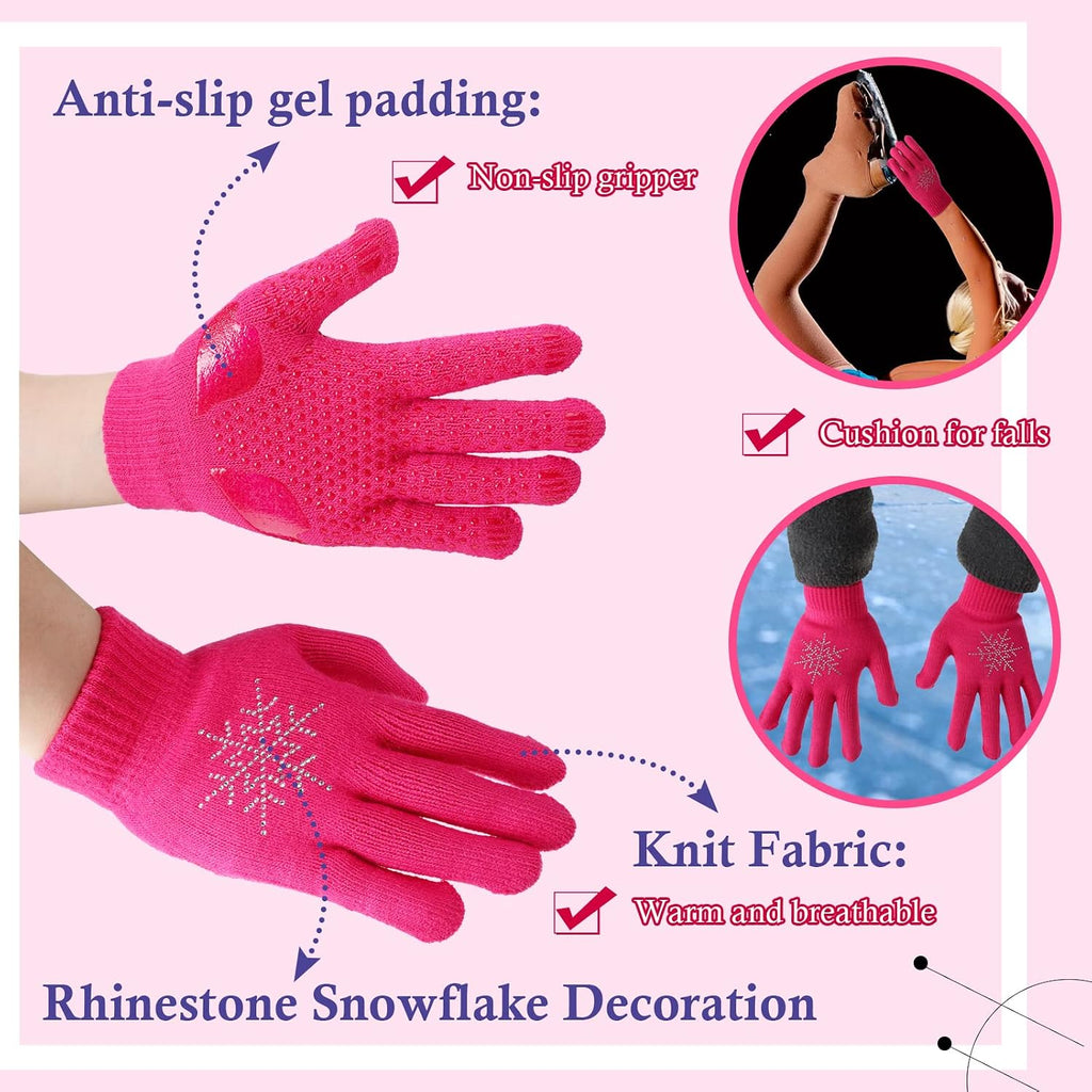 Jiuguva 3 Pares de Guantes para Patinaje sobre Hielo Accesorios de...