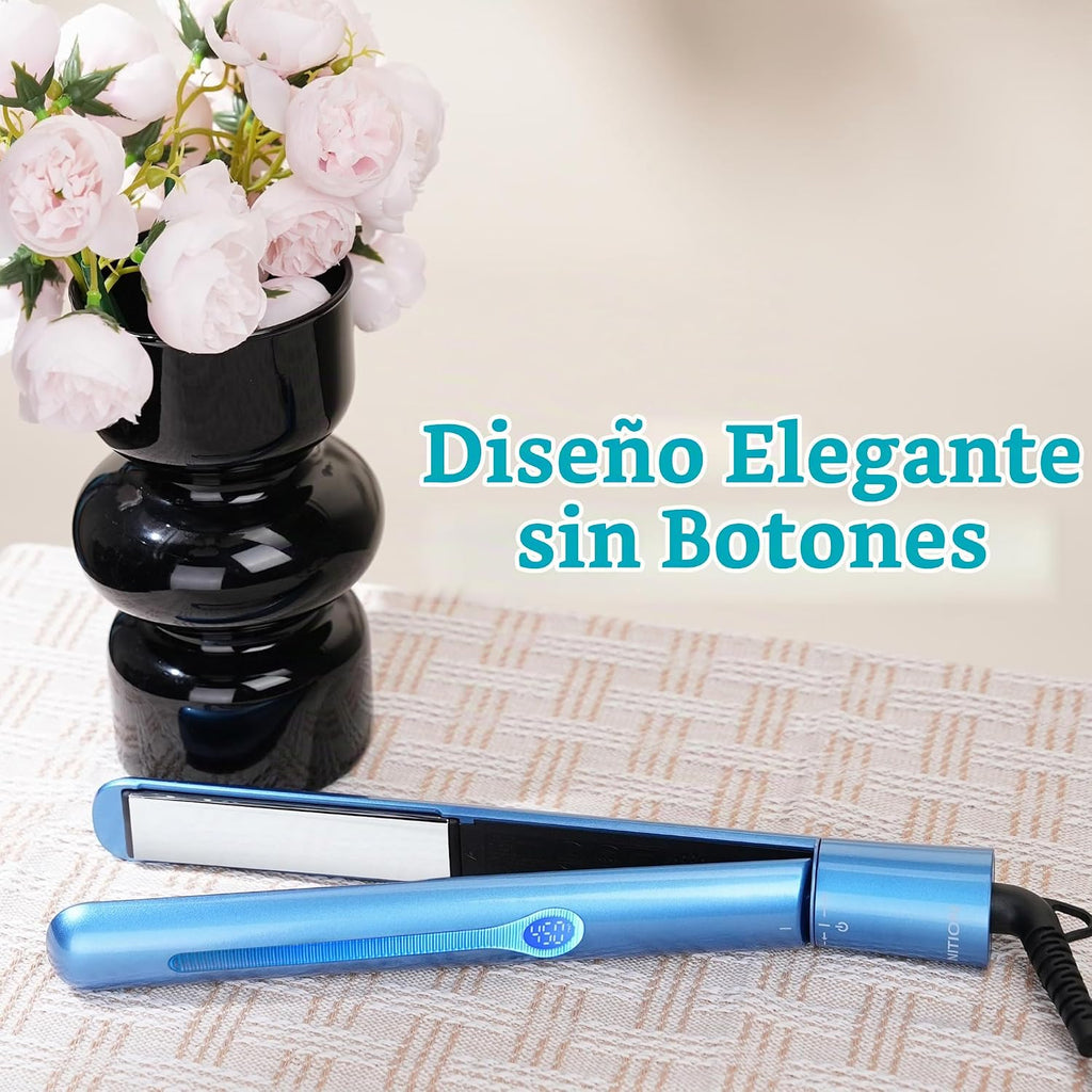 NITION Nano Titanium Alisador de pelo de 1 pulgada Placa de calenta...