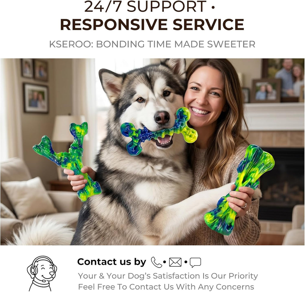 Kseroo Juguetes masticables indestructibles para perros para mastic...