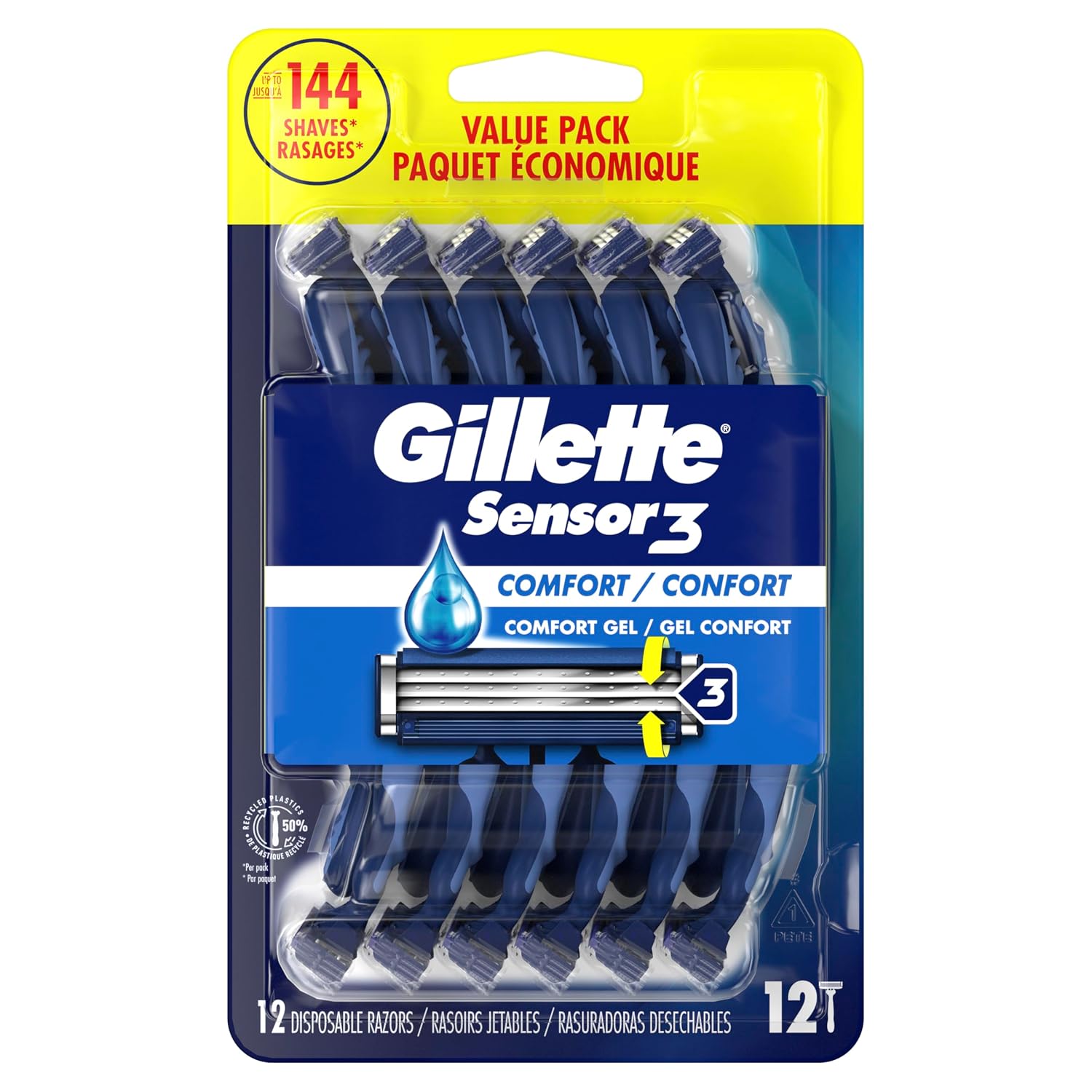 Maquinillas de afeitar desechables Gillette Sensor3 Comfort para ho...