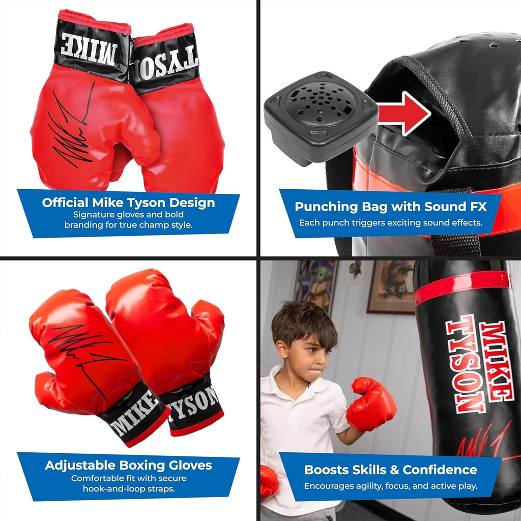 World Tech Toys Mike Tyson Set de boxeo para niños \u2013 Saco de b...