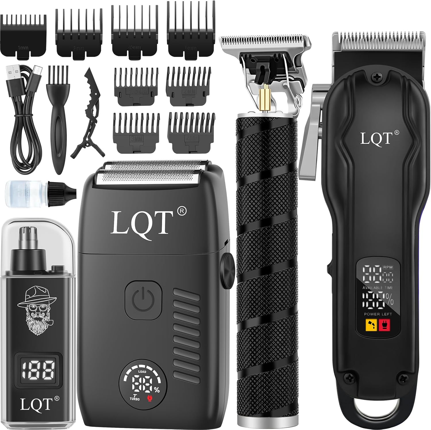 LQT Kit de cortapelos y recortadora para hombres, juego de afeitado...