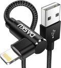 Dasku Paquete de 2 cables de carga para iPhone de 90 grados, cable...
