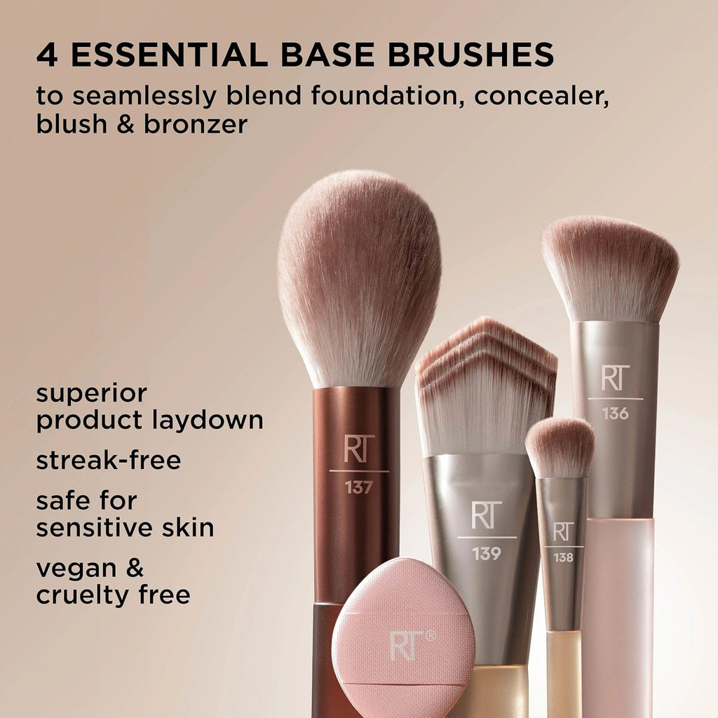 Real Techniques New Nudes - Kit de base borrosa, juego de 5 brochas...