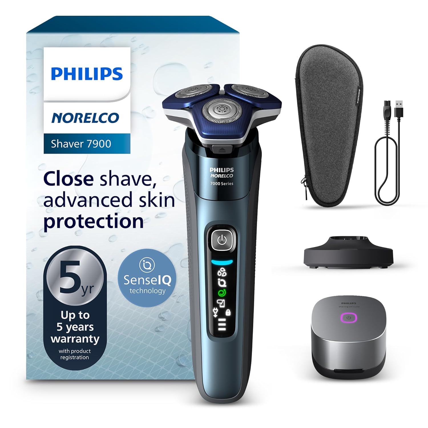 Philips Norelco Shaver Series 7000, afeitadora eléctrica húmeda y s...