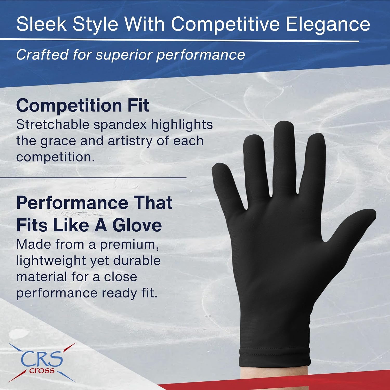CRS Cross Competition Figure Skating Gloves | Fitted Stretch Spande...