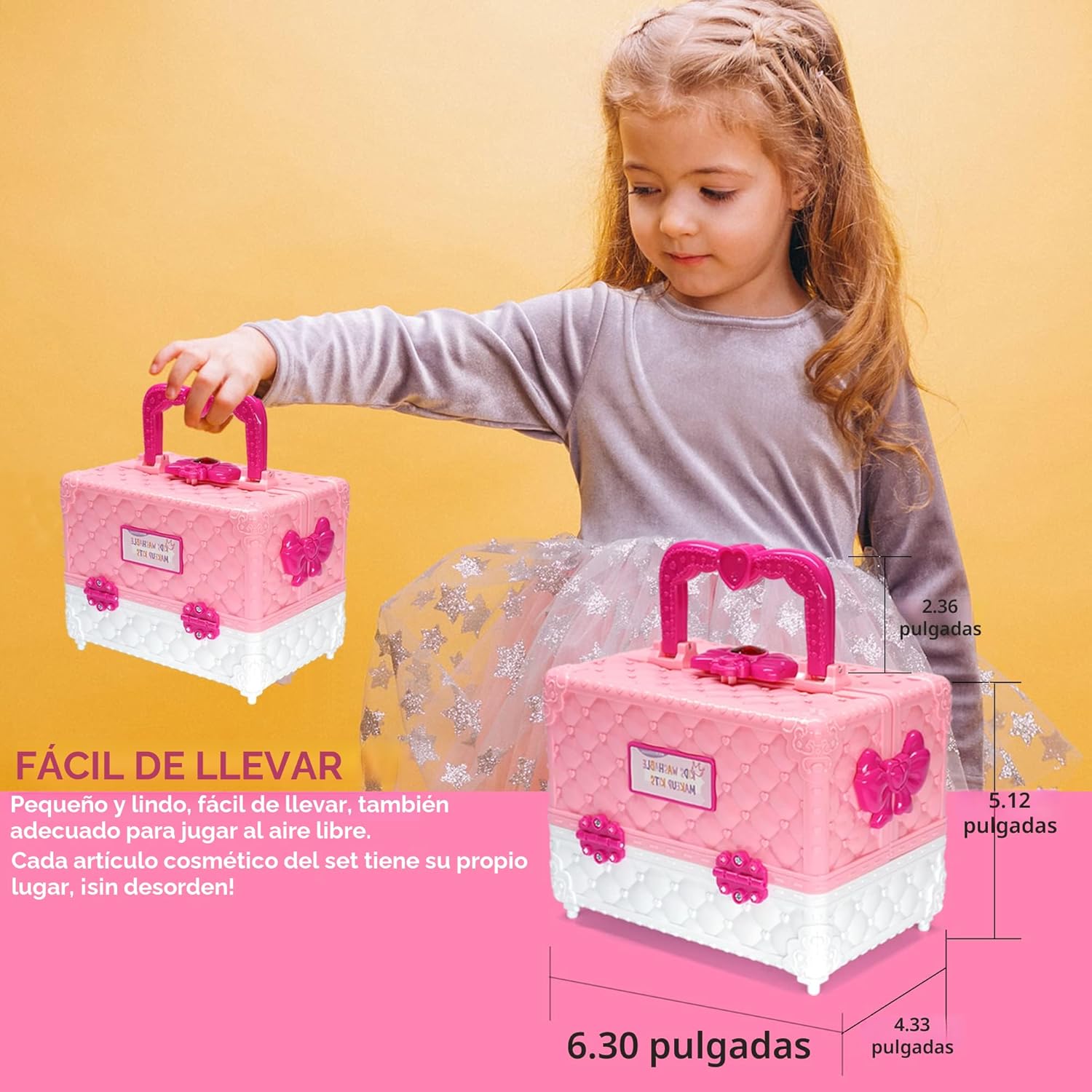 Juego de maquillaje para niñas \u2013 54 piezas de juguetes para ni...