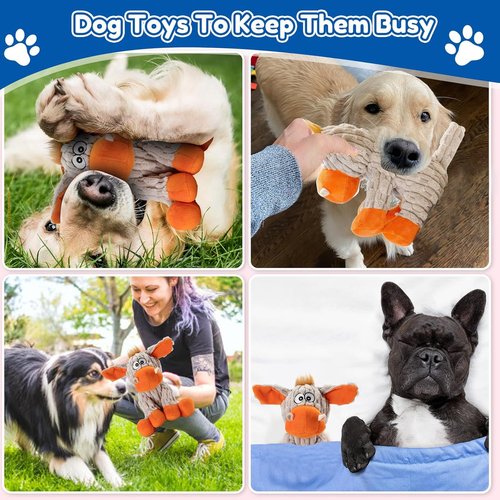 loncoldy Juguetes chirriantes para perros, juguetes resistentes par...