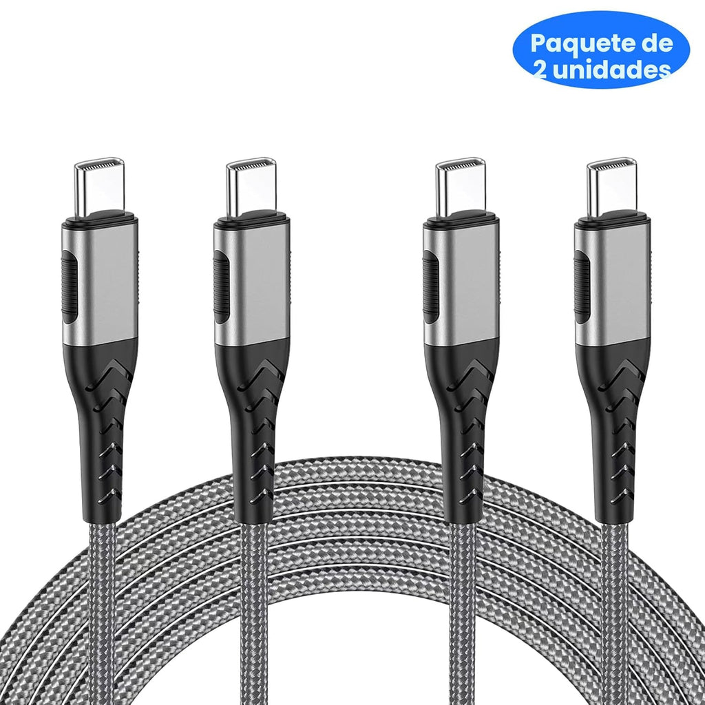 Durcord 2Pack 10 pies Cable Cargador USB C - Carga Rápida 100W para...