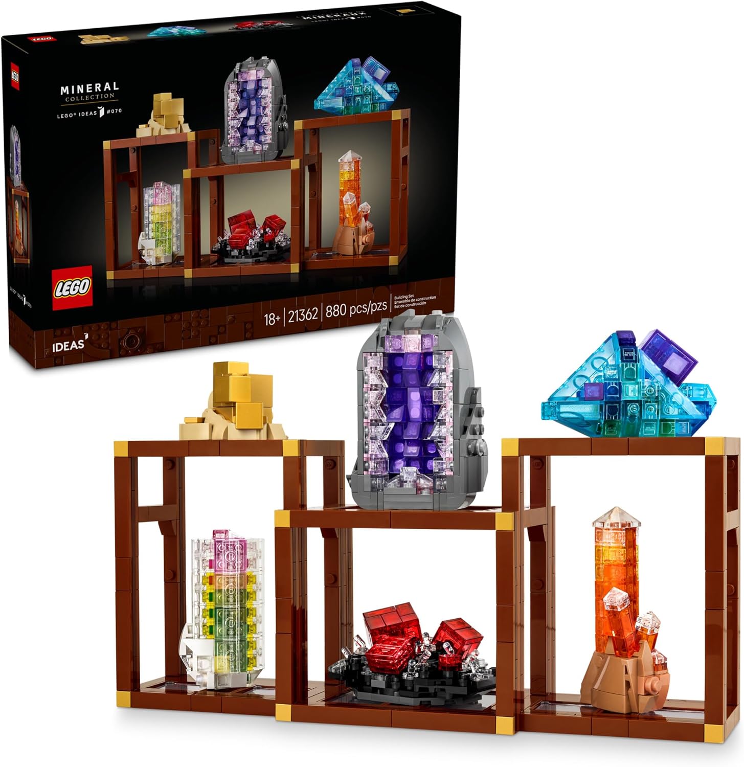 LEGO Ideas Mineral Collection - Juego de construcción para adultos,...