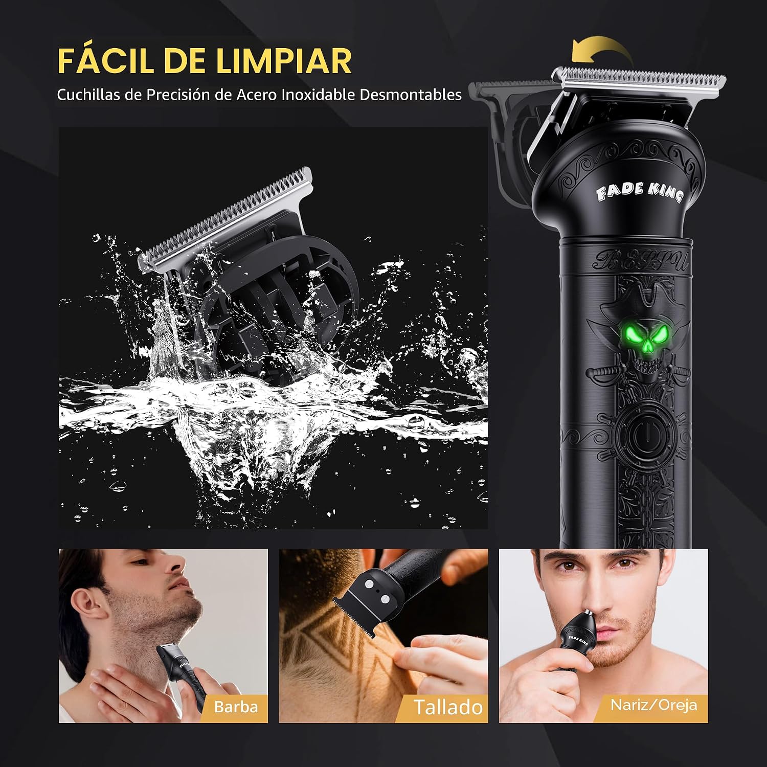 FADEKING® Cortadoras de pelo profesionales para hombres - Cortador...