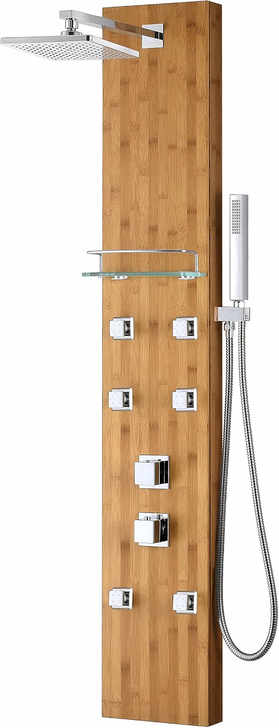 ANZZI Grúa Sistema de Panel de Ducha de Masaje Corporal de 60"...