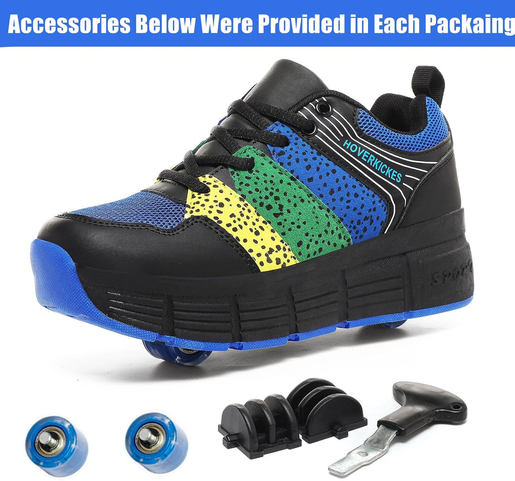 HOVERKICKES Kids Roller Skate Shoes with Wheels Roller Sneakers for...