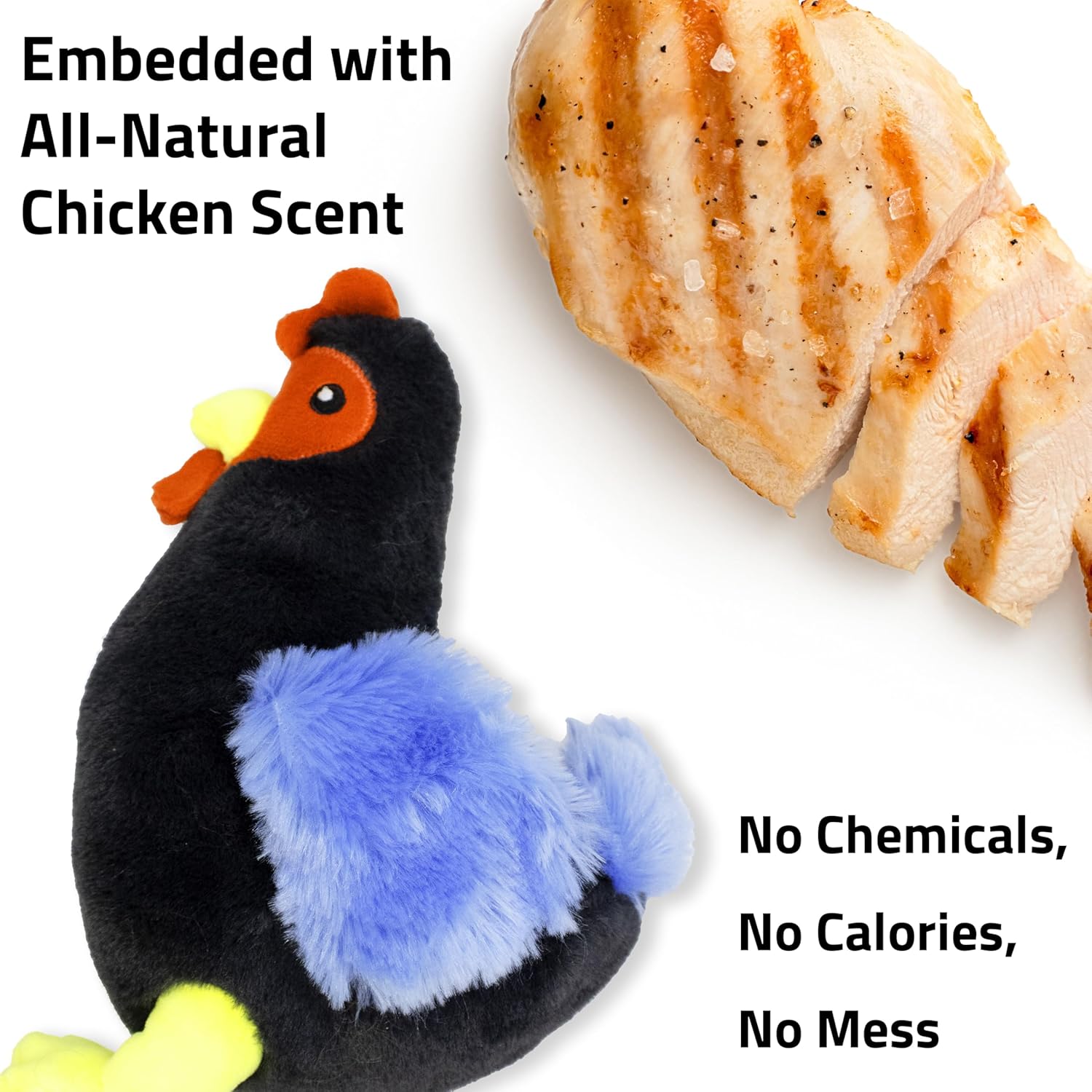 Playology Juguetes para Perros | Juguete de Peluche Gallina Animal...