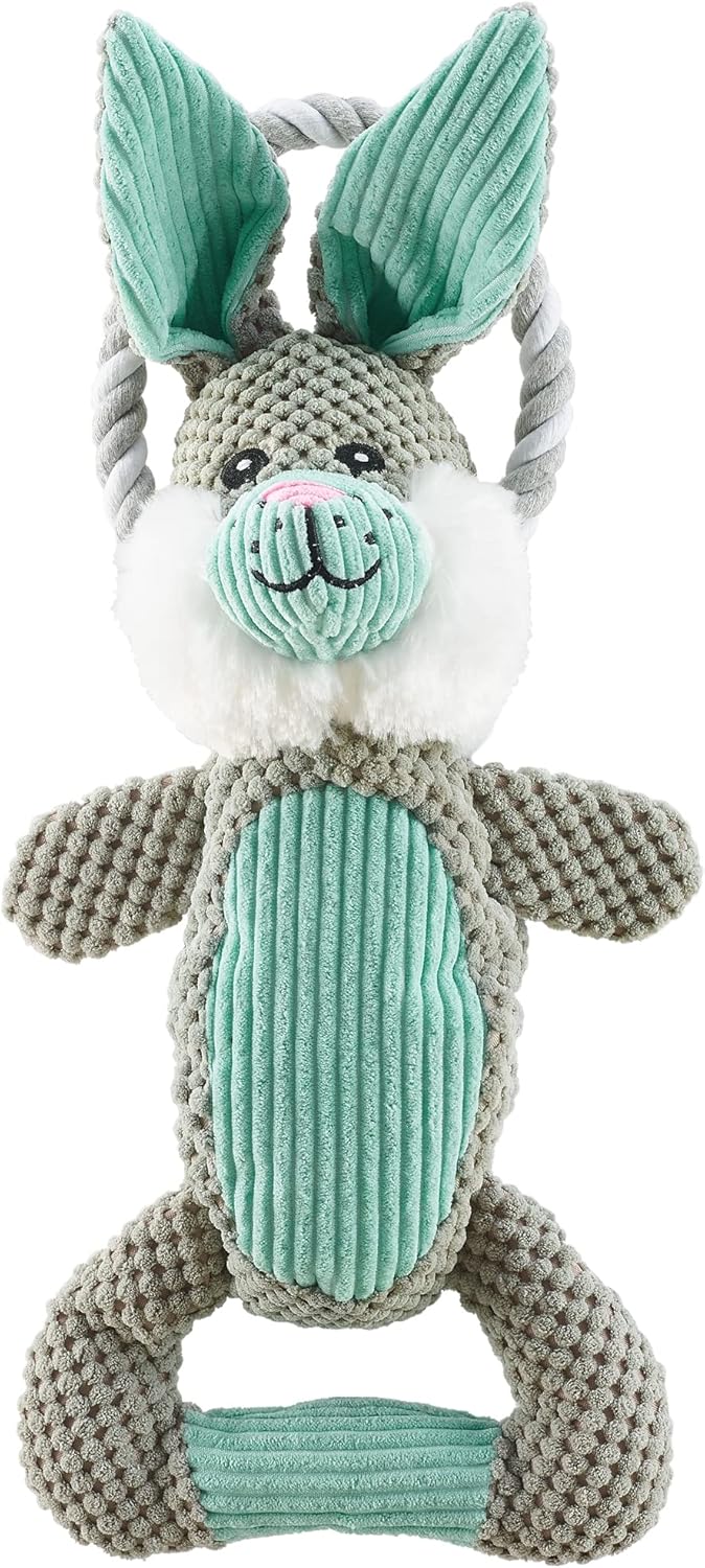Outward Hound Scrunch Bunch Bunny - Juguete de peluche interactivo...