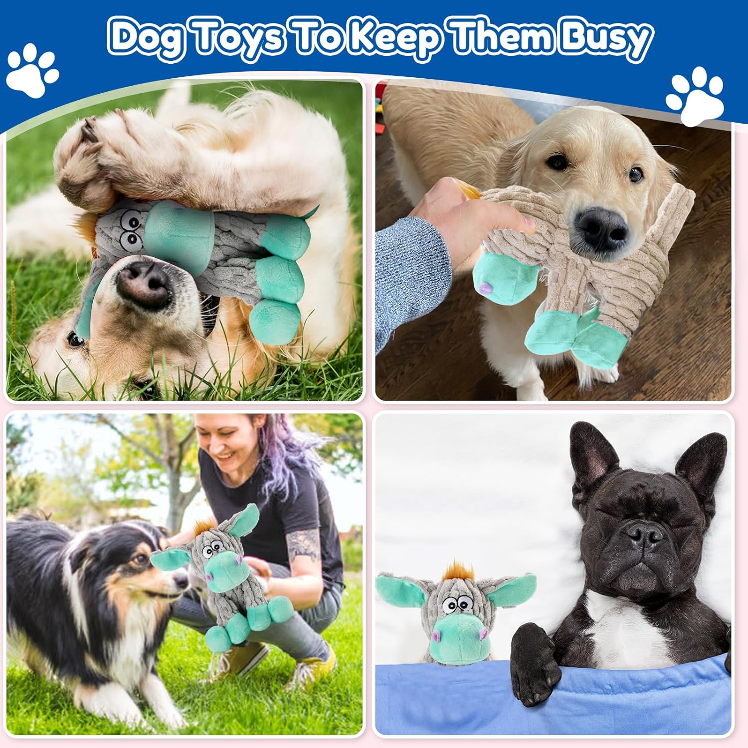 loncoldy Juguetes para perros, juguetes interactivos para perros, j...