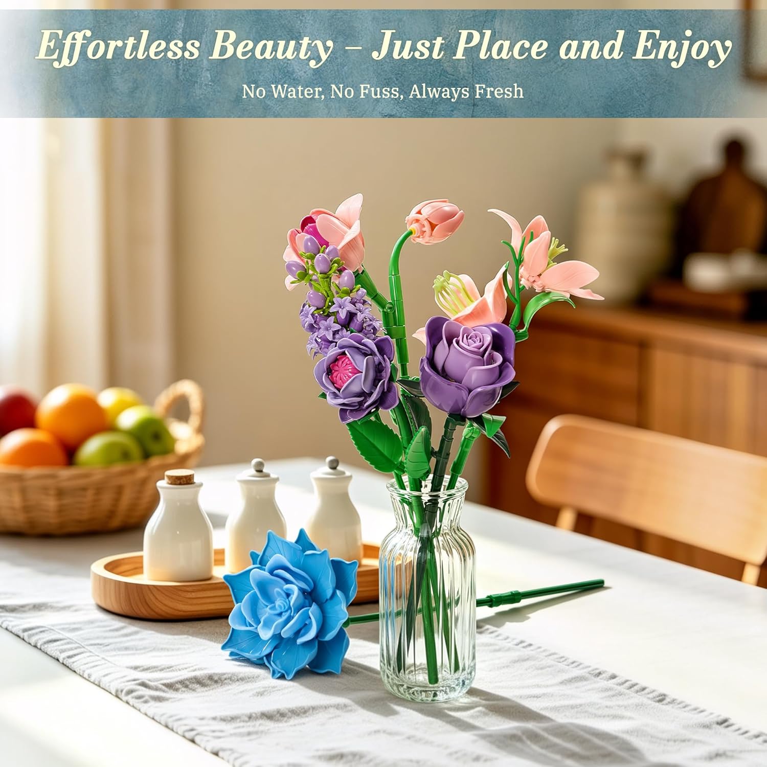EWED Impressionist Water Lily Flowers Bouquet Building Set for Adul...