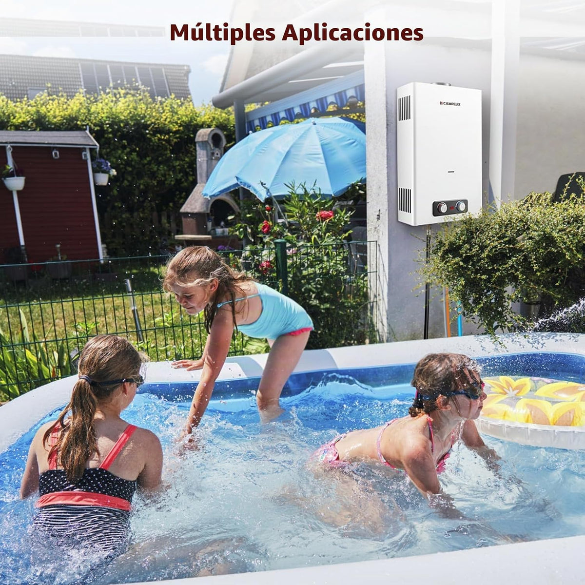 CAMPLUX 4.22 GPM - Calentador de agua sin tanque de propano, calent...