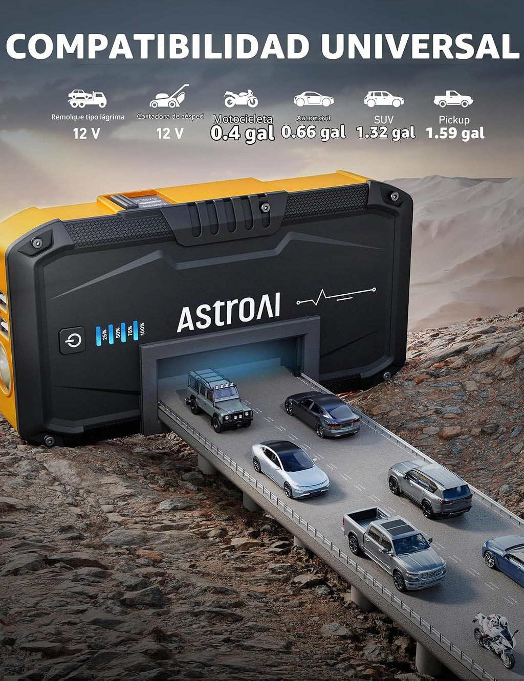 AstroAI S8 Arrancador de Batería de Coche, Paquete de Batería de Ar...