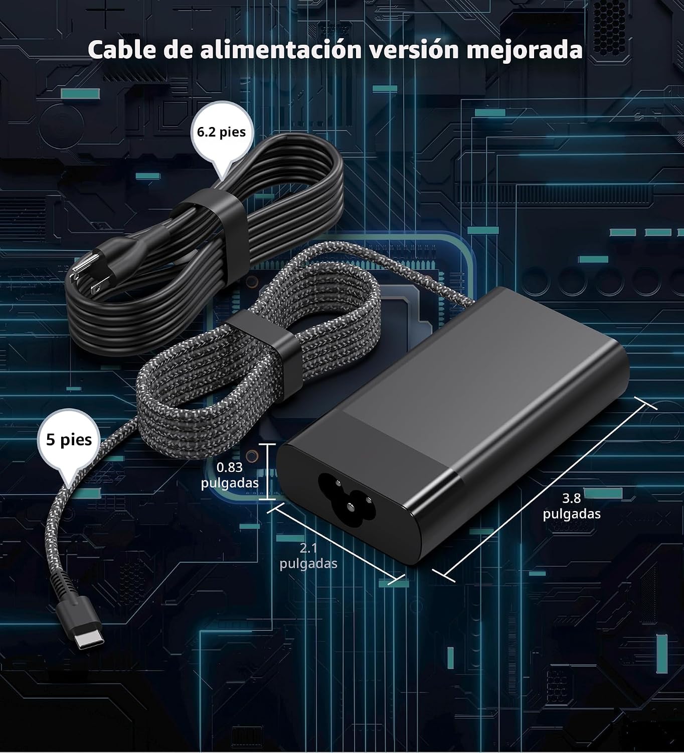 Nuevo Slim 65W USB C Cargador de portátil Reemplazo para HP Cargado...