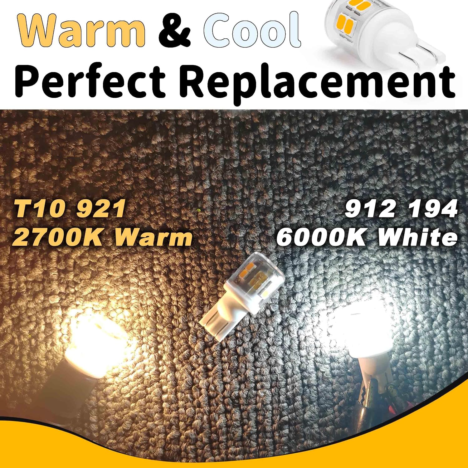 Ziomitus - T10 921 194 922 912 168 Focos LED para Remolque de RV, 1...