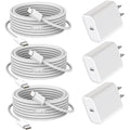Cargador para iPhone 17\/16\/15 de carga rápida, paquete de 3 carga...
