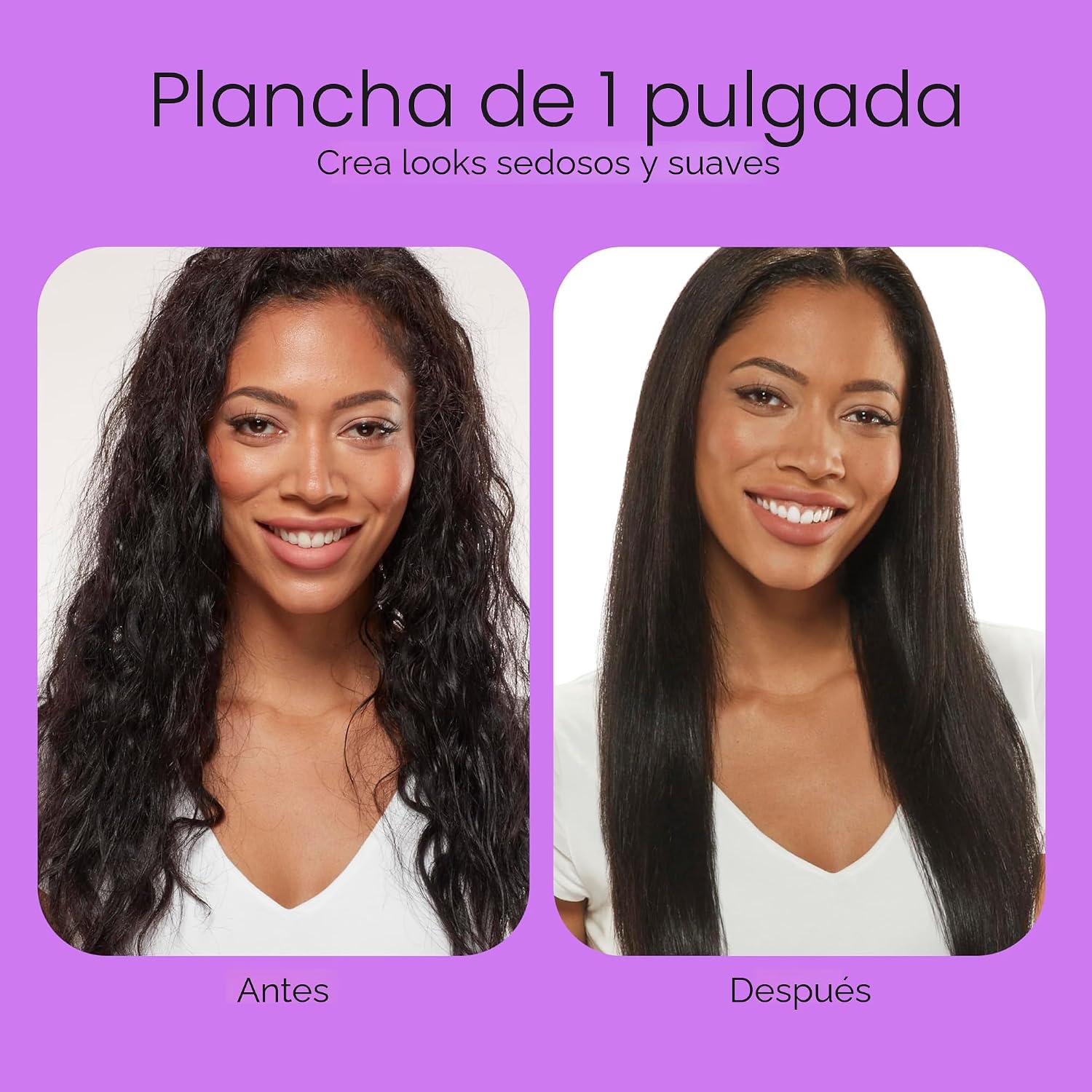 Conair - Plancha de cerámica doble, plancha plana de 1 pulgada, 5 a...