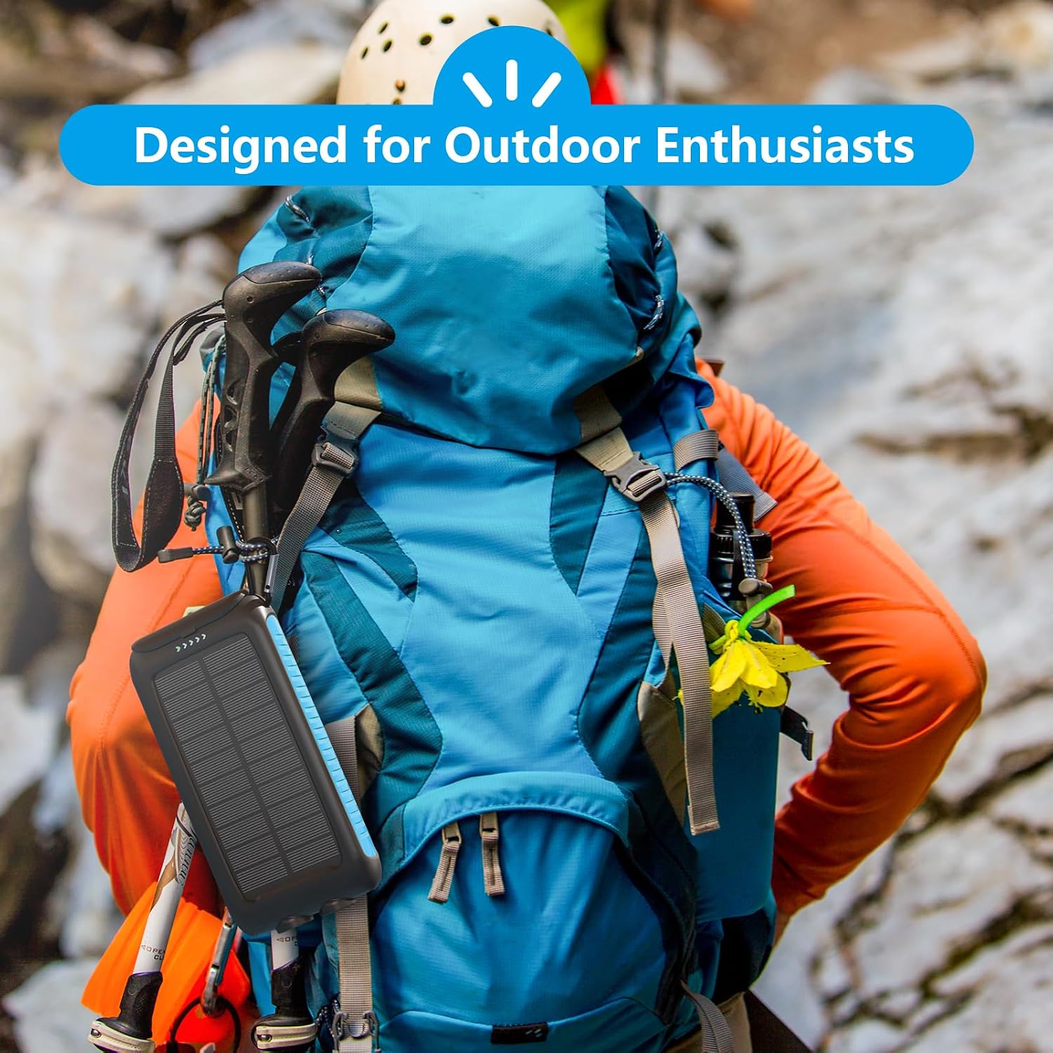 Banco de energía con cargador solar de 49800mAh portátil de carga r...