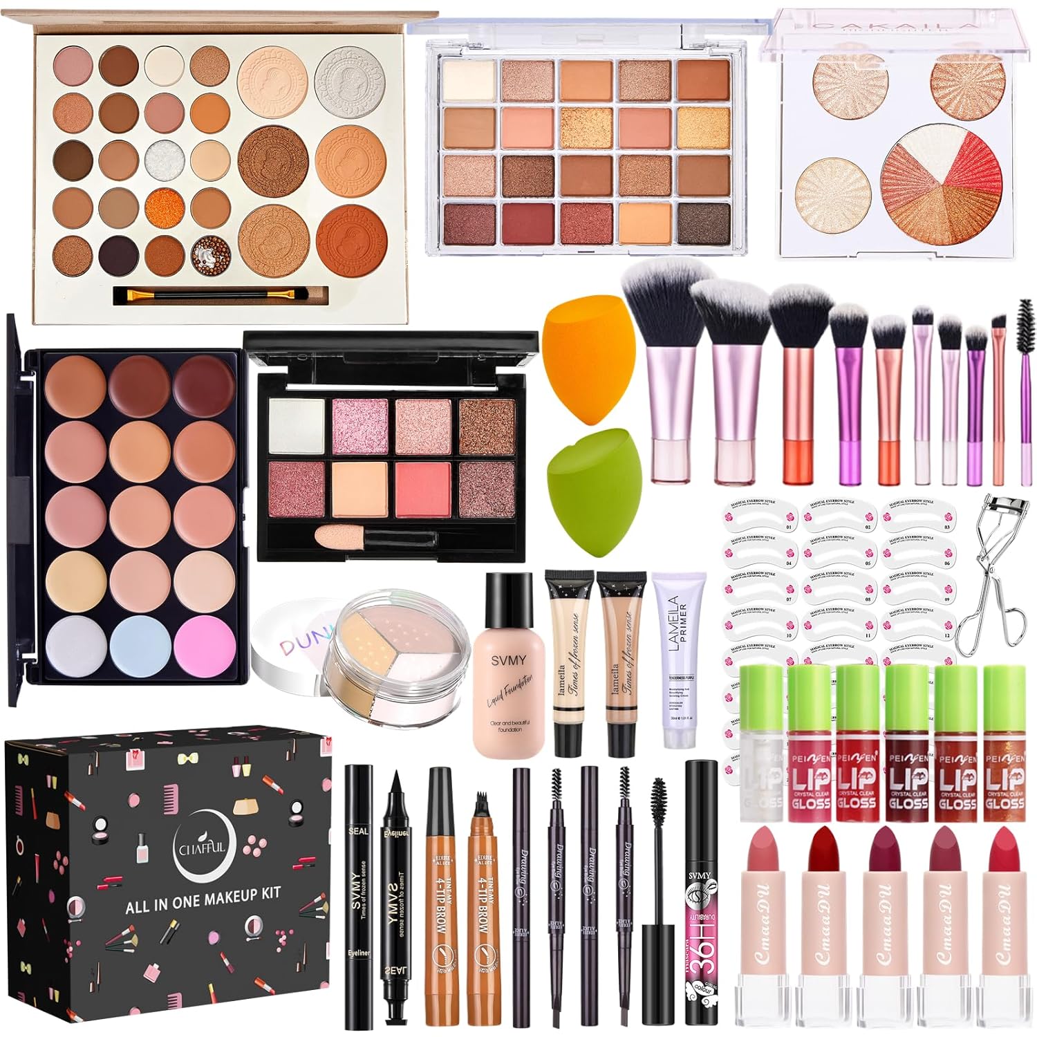 Kit de maquillaje todo en uno para mujer, kit completo, juego de re...
