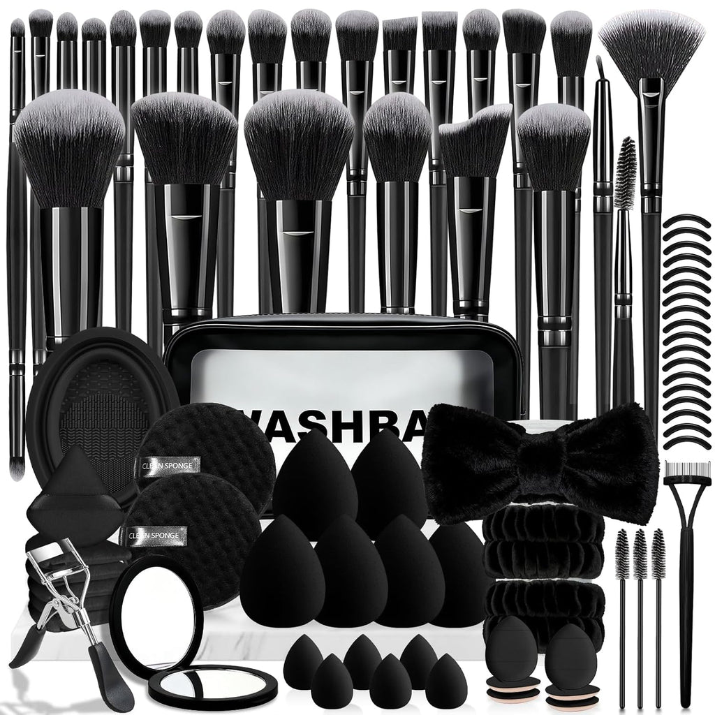 Juego de 80 brochas de maquillaje, juego de brochas de maquillaje p...