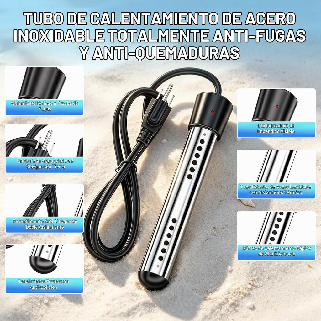 Mieligo Ducha portátil para acampar con calentador, calentamiento r...