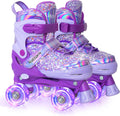 Nattork Patines de ruedas para niñas y niños, 4 tamaños ajustables...