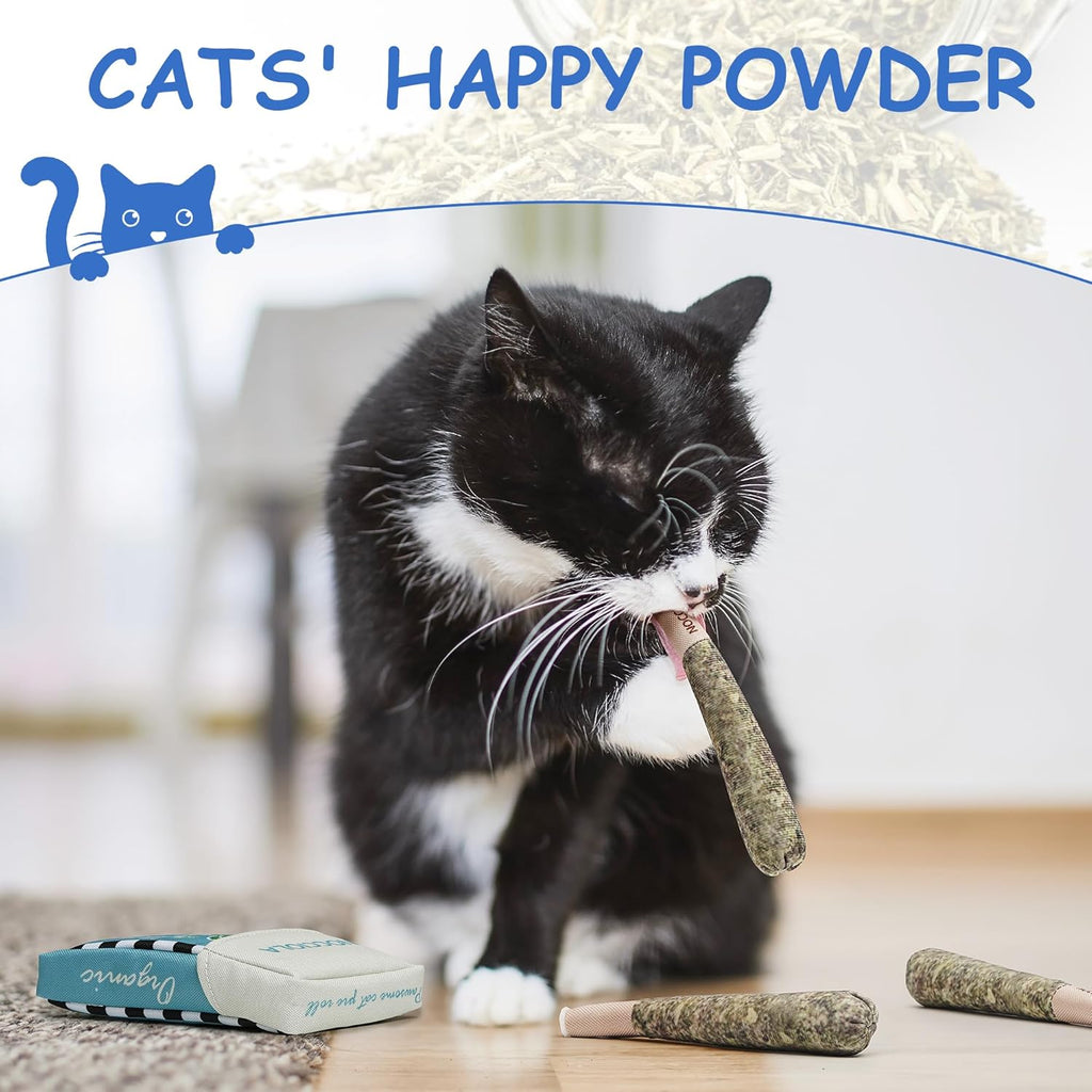 Nocciola Paquete de 3 juguetes de hierba gatera para gatos, diverti...