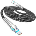 Cable USB C a USB C de 10 pies, 240 W, cable USB C giratorio de 180...