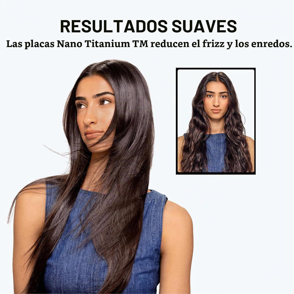 BaBylissPRO Nano Titanium Mini plancha alisadora de pelo, plancha a...