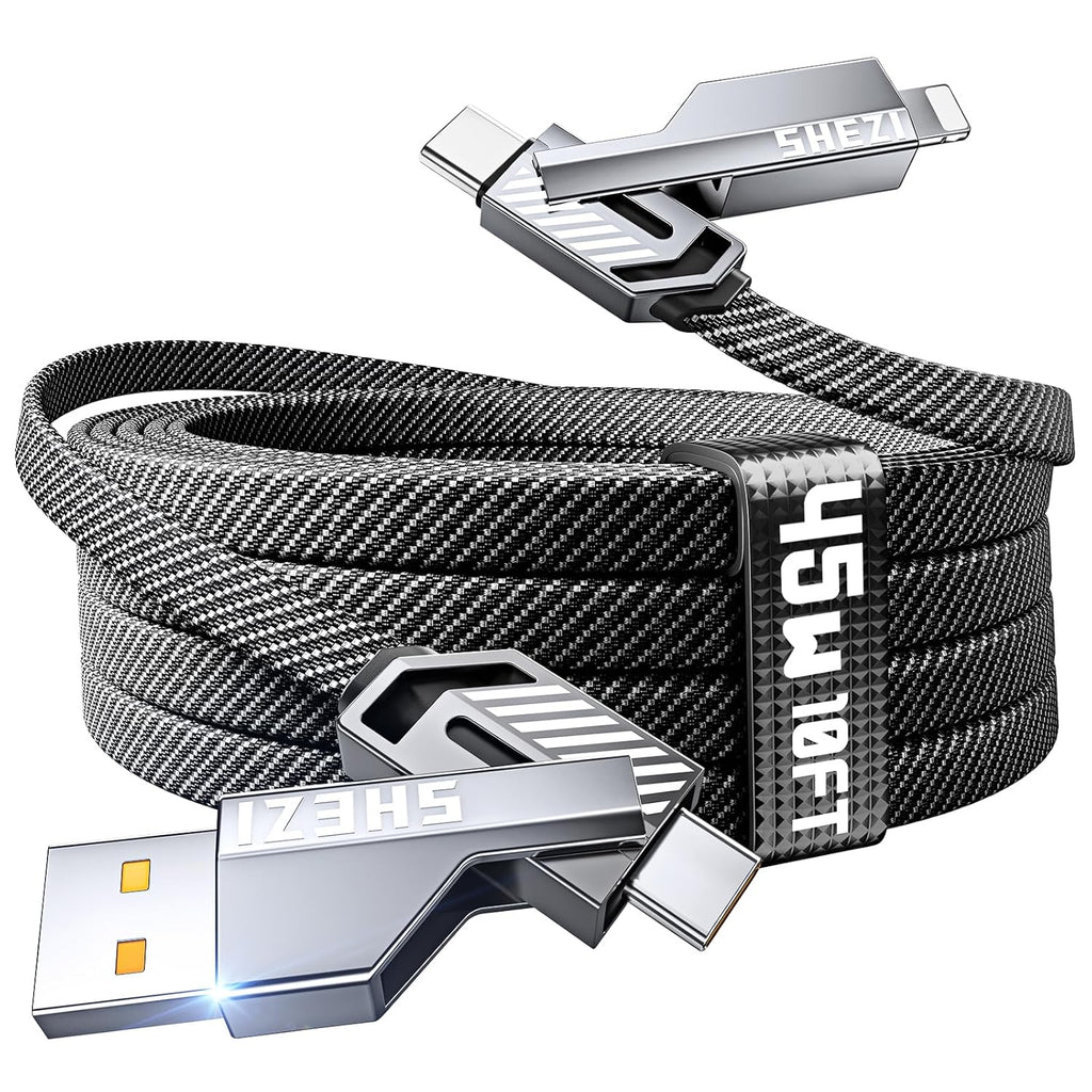 [Uno es suficiente] Compatible con cable USB C a Lightning 4 en 1,...
