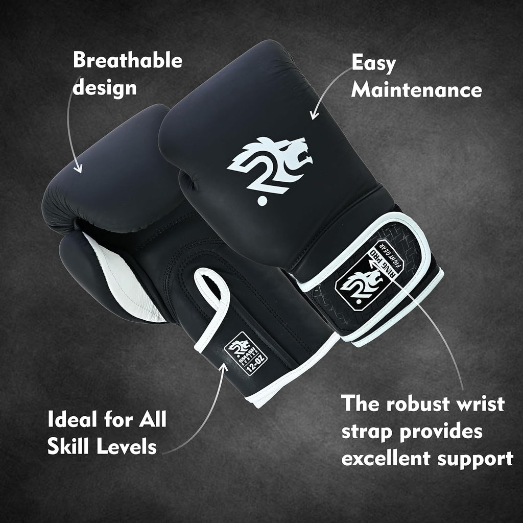 Ring Pro Smash Series - Guantes de boxeo de cuero para hombres y mu...