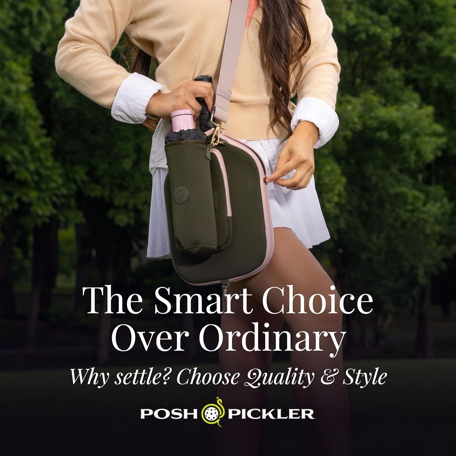 Posh Pickler Bolsa de neopreno expandible con clip con cremallera,...
