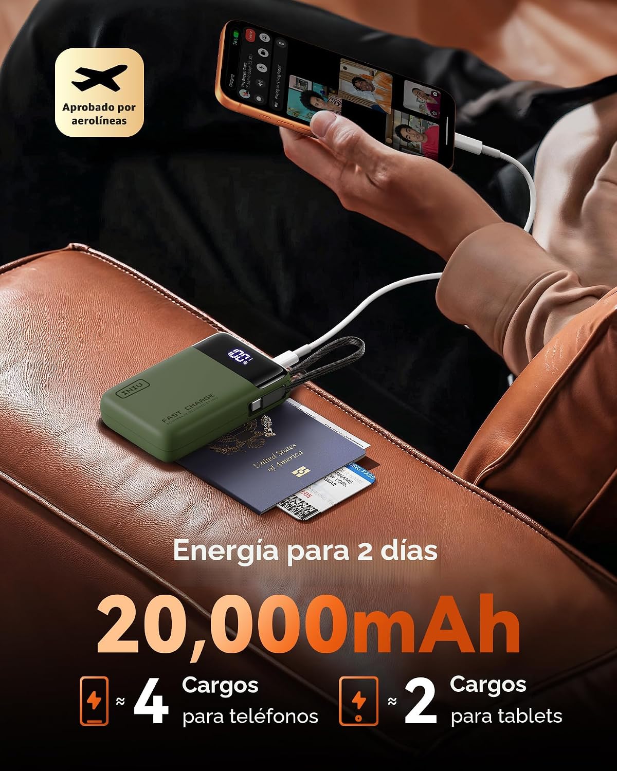INIU - Banco de energía de 20000 mAh, pequeño cargador portátil de...
