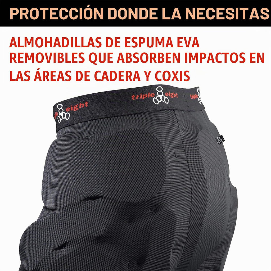 Triple Eight Bumsaver Padded Shorts for Skateboarding, Roller Skati...