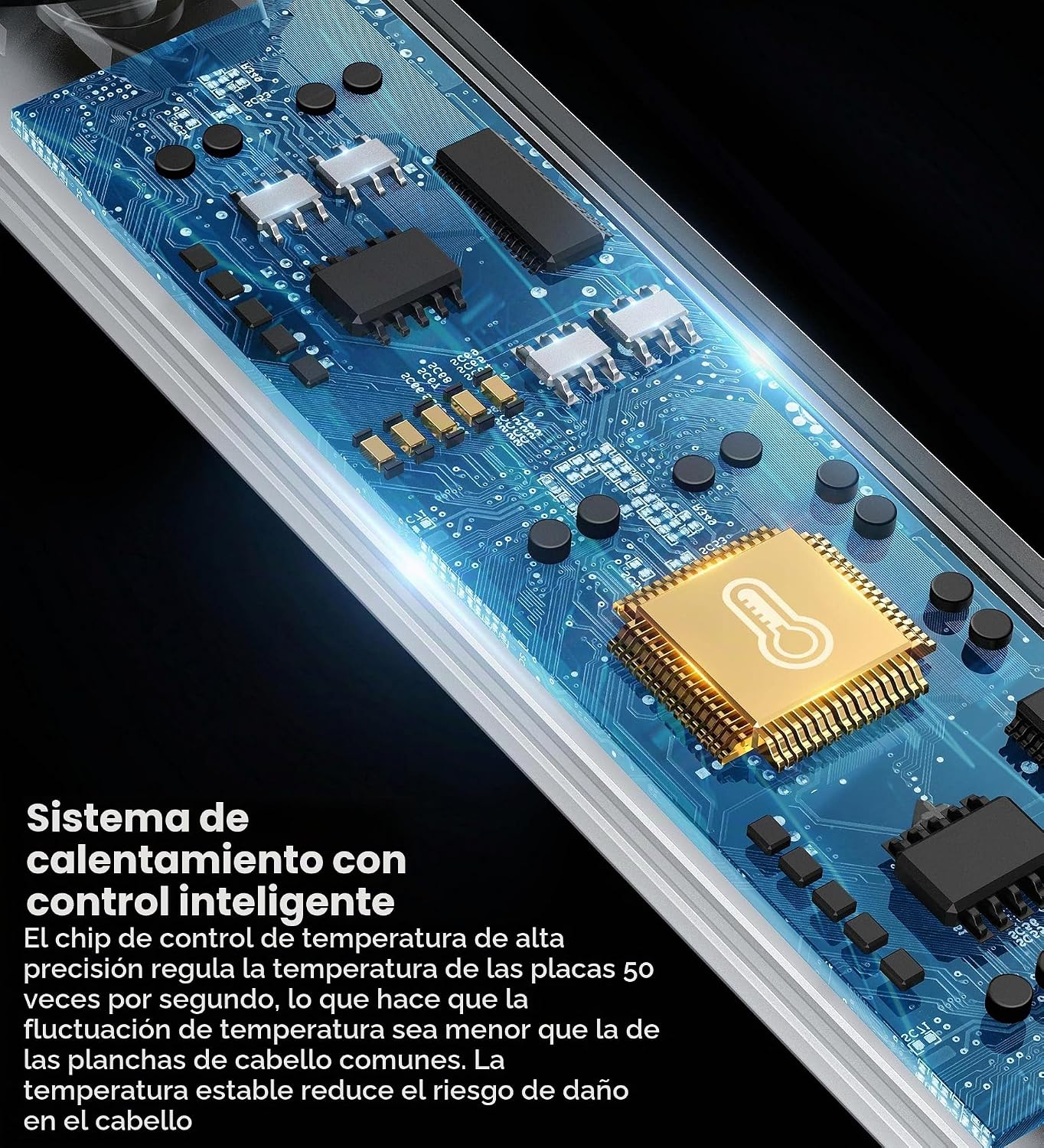 Plancha Alisadora de Pelo Plana de Terviiix - Cerámica y Turmalina...