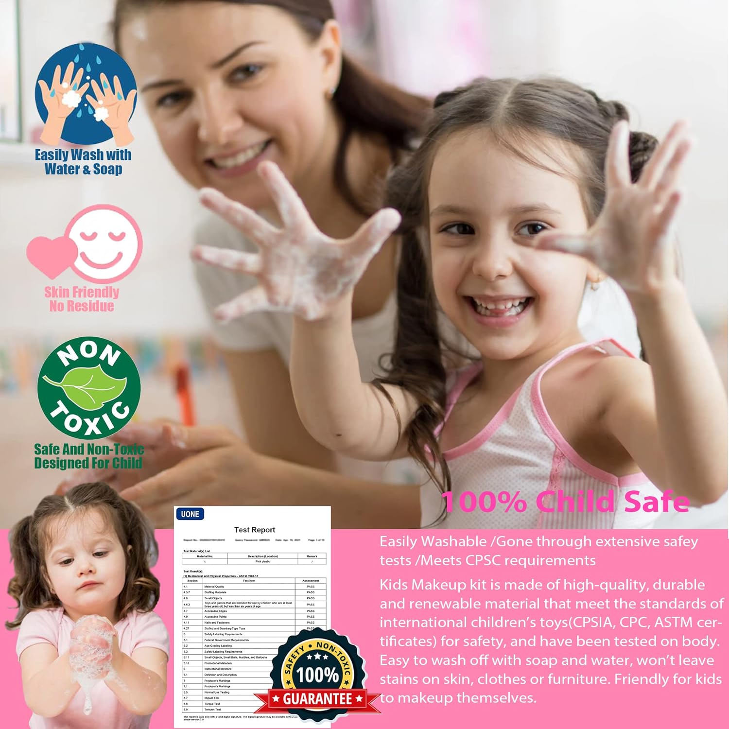 Juego de maquillaje para niñas \u2013 54 piezas de juguetes para ni...