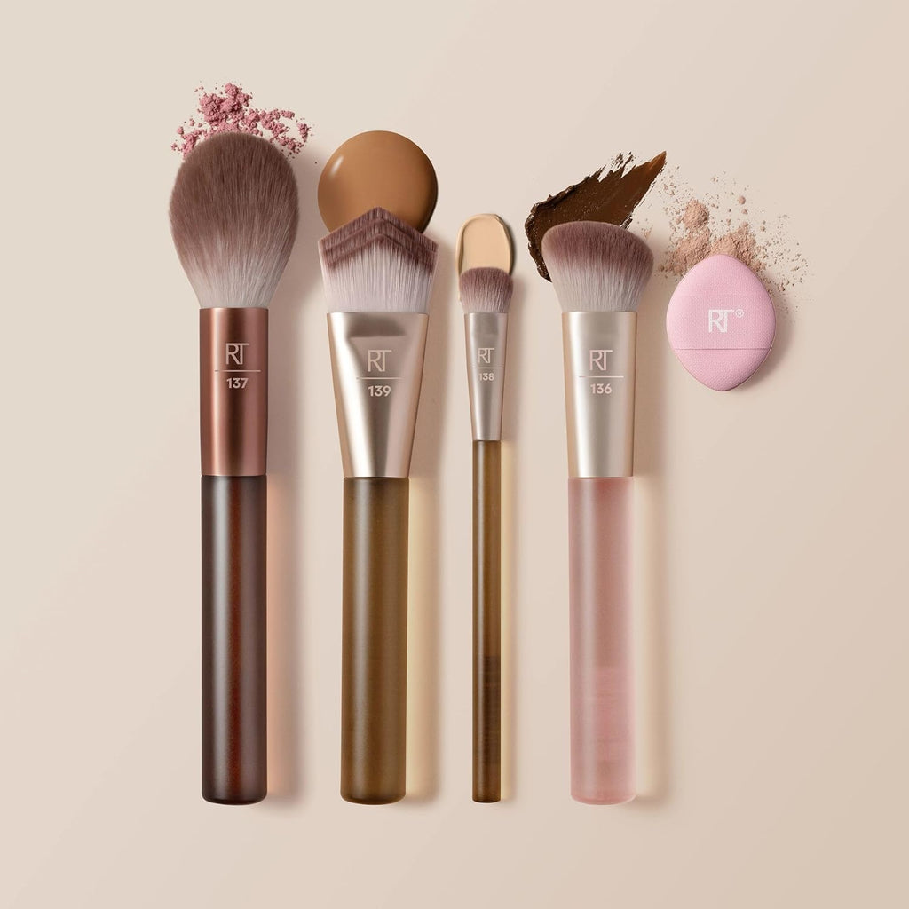 Real Techniques New Nudes - Kit de base borrosa, juego de 5 brochas...