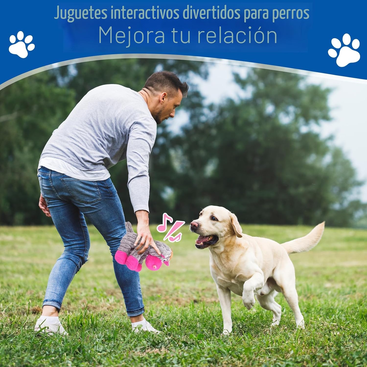 loncoldy Juguetes de Peluche para Masticar para Perros Grandes, Jug...