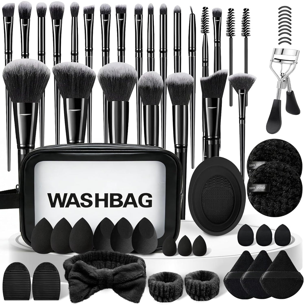 CLRDZN Juego de brochas de maquillaje, 62 brochas de maquillaje pro...