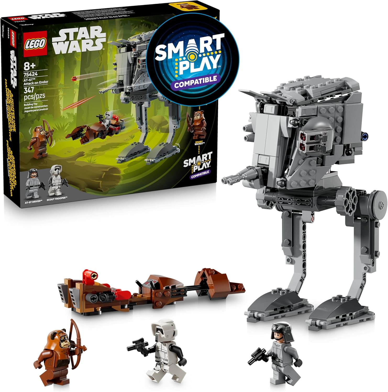 LEGO Star Wars SMART Play: AT-ST Attack on Endor - Juego de constru...