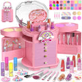 PERRYHOME Juego de maquillaje para niñas de 63 piezas, lavable, no...